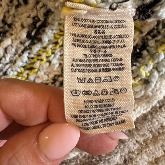 Free People Marled Songbird Long Sleeve Wool Blend Striped Sweater Size Large - Picture 8 of 9